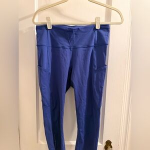 Lululemon Fast & Free Crop II Nulux 19 in Stony Grape